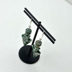 E29 [Glass meteorite] Libyan gold meteorite gold-plated earrings