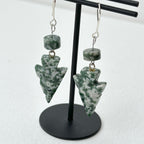 E29 [Glass meteorite] Libyan gold meteorite gold-plated earrings