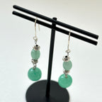 E29 [Glass meteorite] Libyan gold meteorite gold-plated earrings