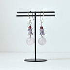 E29 [Glass meteorite] Libyan gold meteorite gold-plated earrings