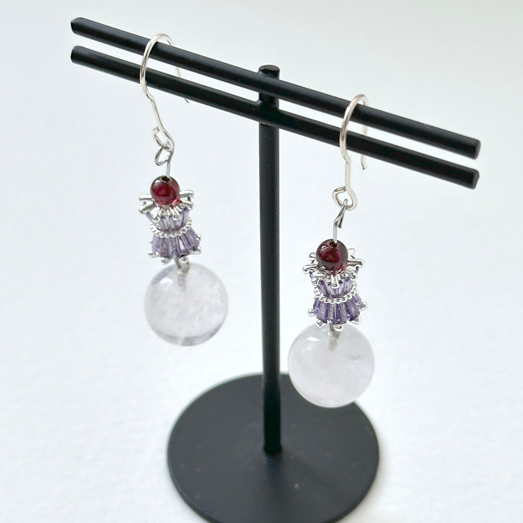 E29 [Glass meteorite] Libyan gold meteorite gold-plated earrings