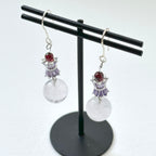 E29 [Glass meteorite] Libyan gold meteorite gold-plated earrings