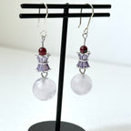 E29 [Glass meteorite] Libyan gold meteorite gold-plated earrings