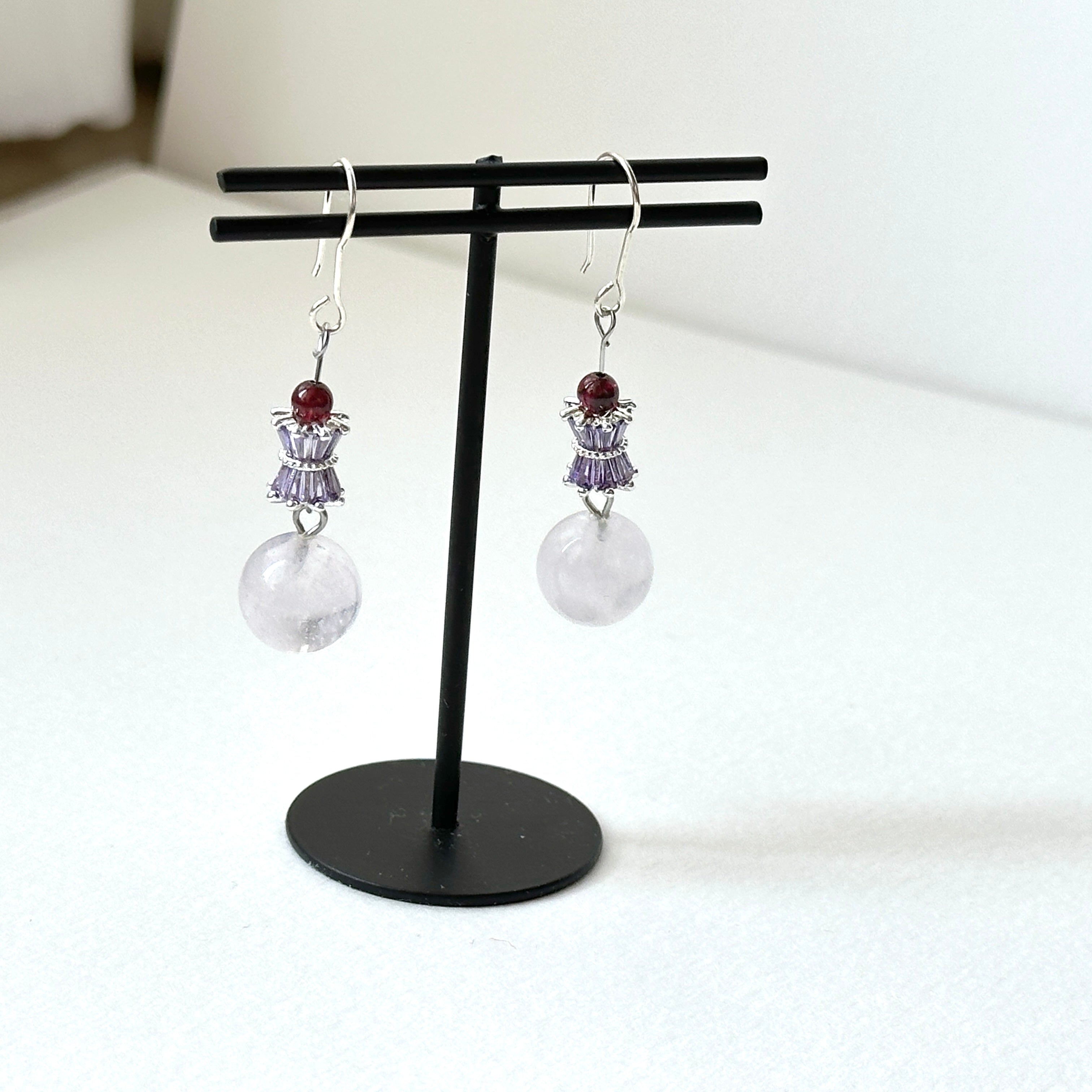 E29 [Glass meteorite] Libyan gold meteorite gold-plated earrings