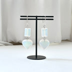 E29 [Glass meteorite] Libyan gold meteorite gold-plated earrings