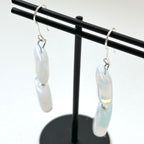 E29 [Glass meteorite] Libyan gold meteorite gold-plated earrings