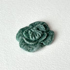 TS48【原石】白松石綠點石櫻桃晶雕花擺設