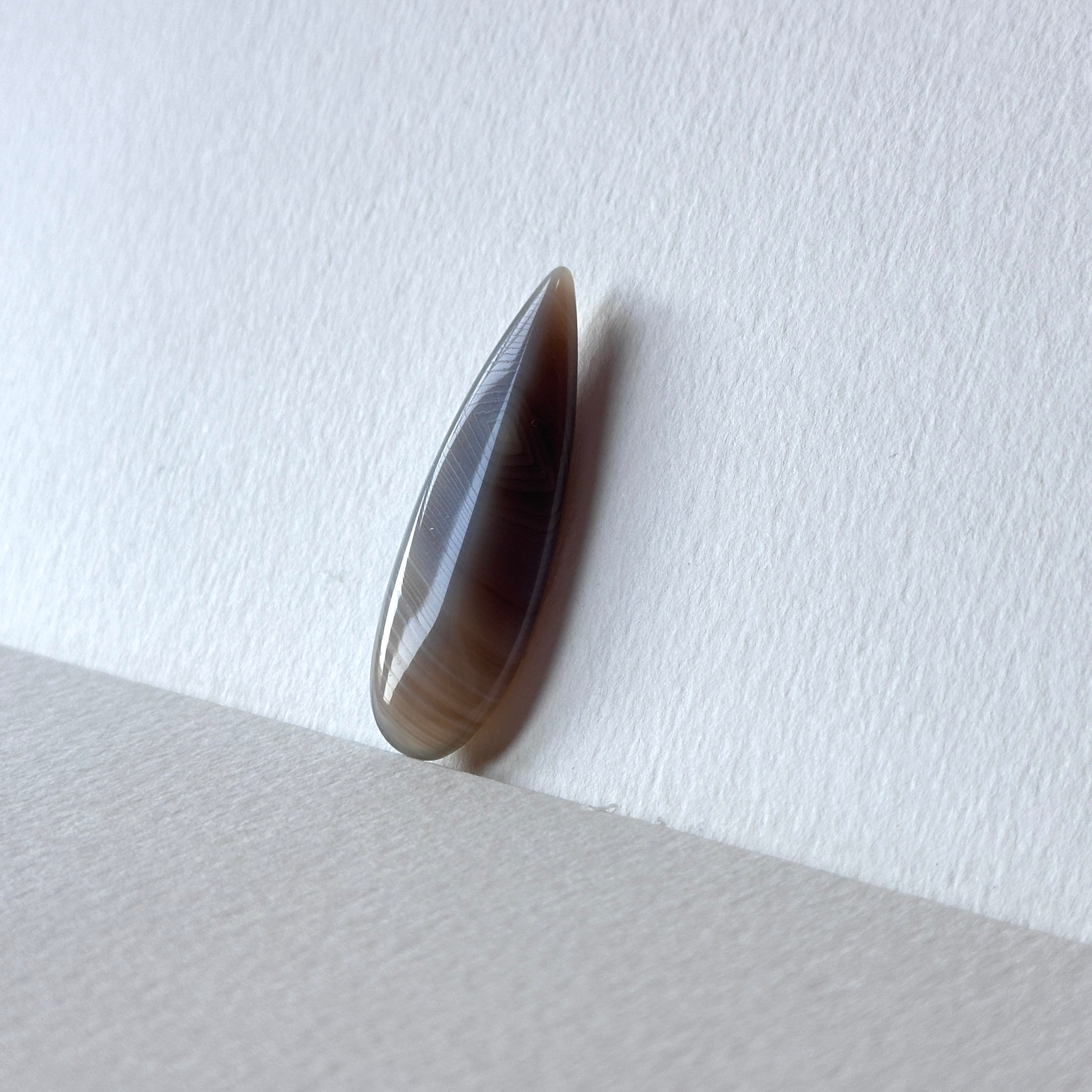 TS38【護身符原石】灰瑪瑙迷你水滴