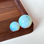 TS49【水晶滾石】蛋白石球