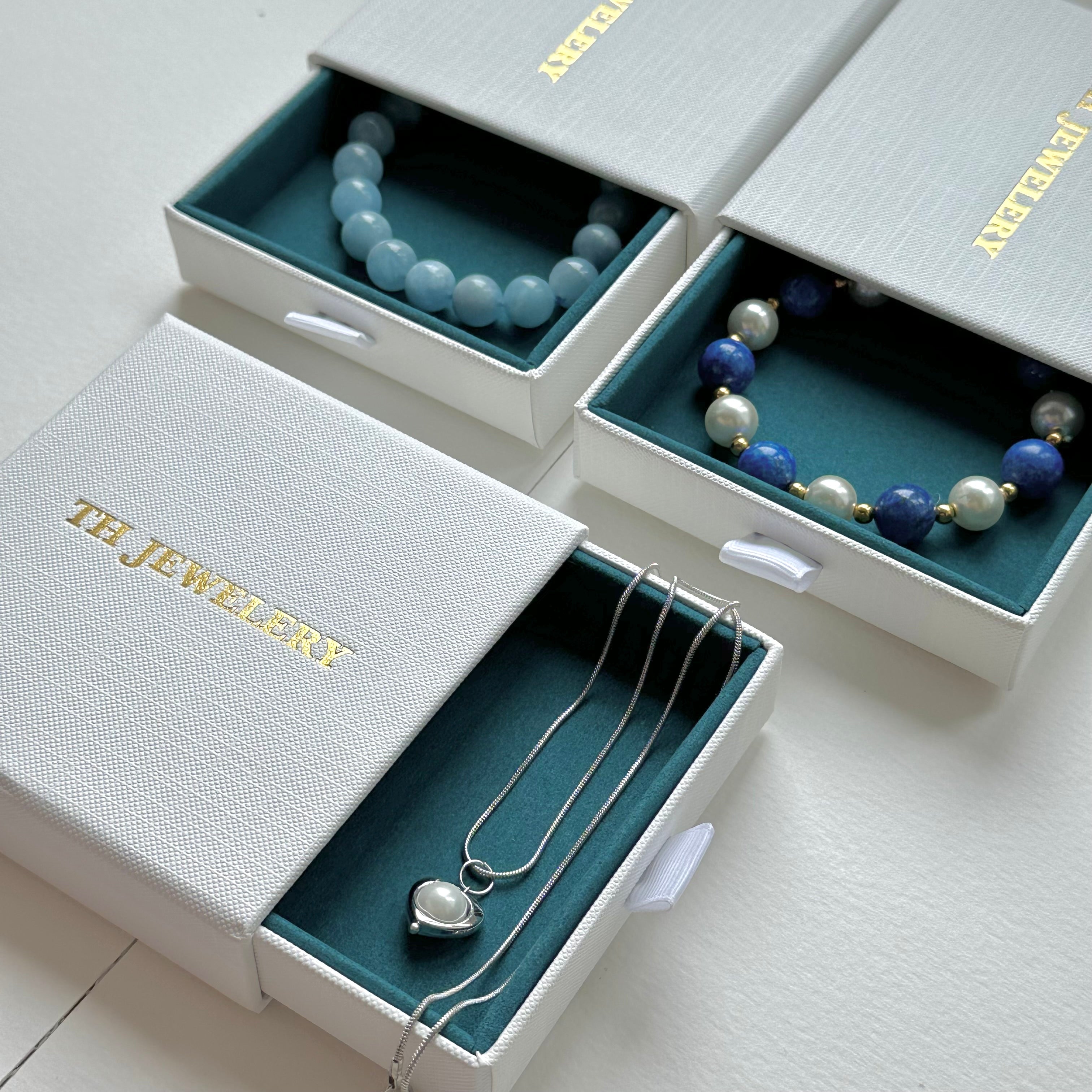 GS1【 6月誕生石 珍珠海洋禮盒】海藍寶青金石淡水珍珠18K鍍金手鏈手串頸鏈項鏈