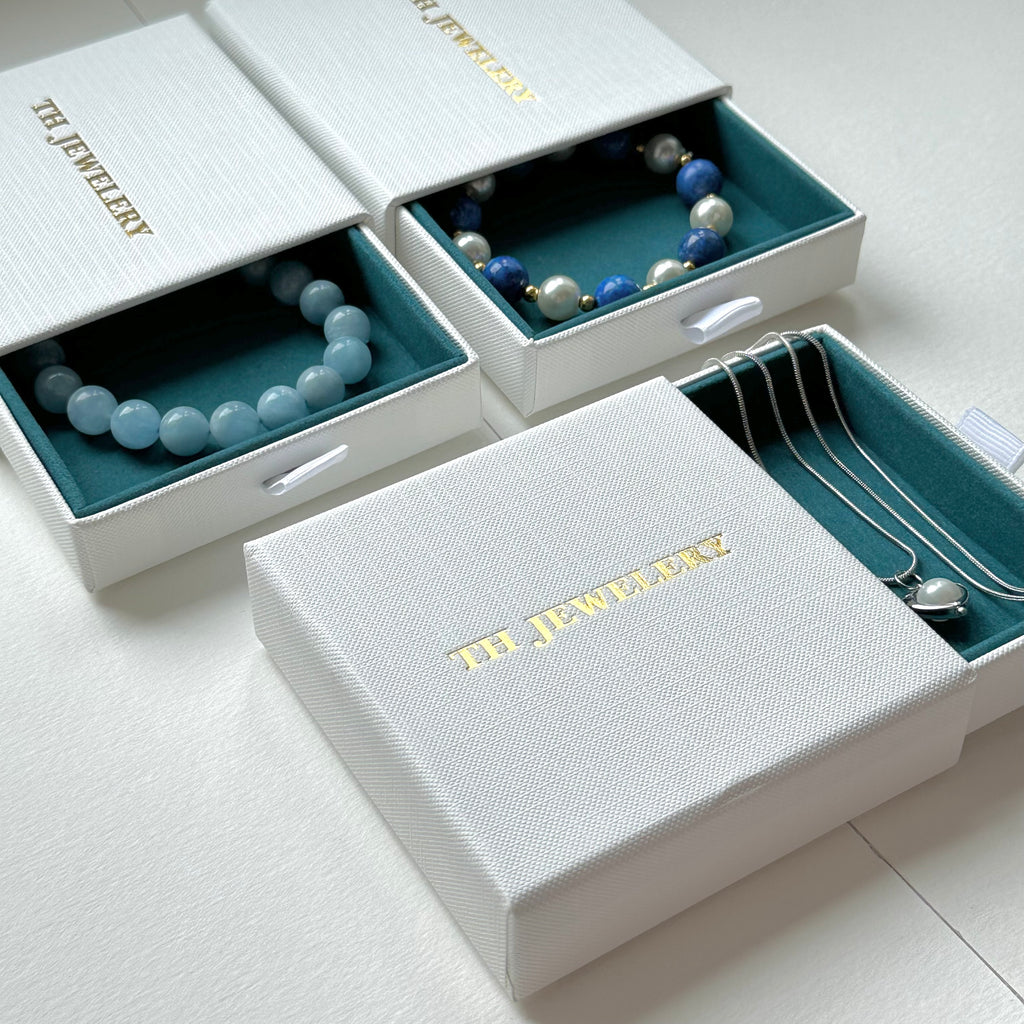 GS1【 6月誕生石 珍珠海洋禮盒】海藍寶青金石淡水珍珠18K鍍金手鏈手串頸鏈項鏈