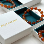 GS2【 7月誕生石 赤玉紅瑪瑙禮盒】精選三款銀飾手鏈手串