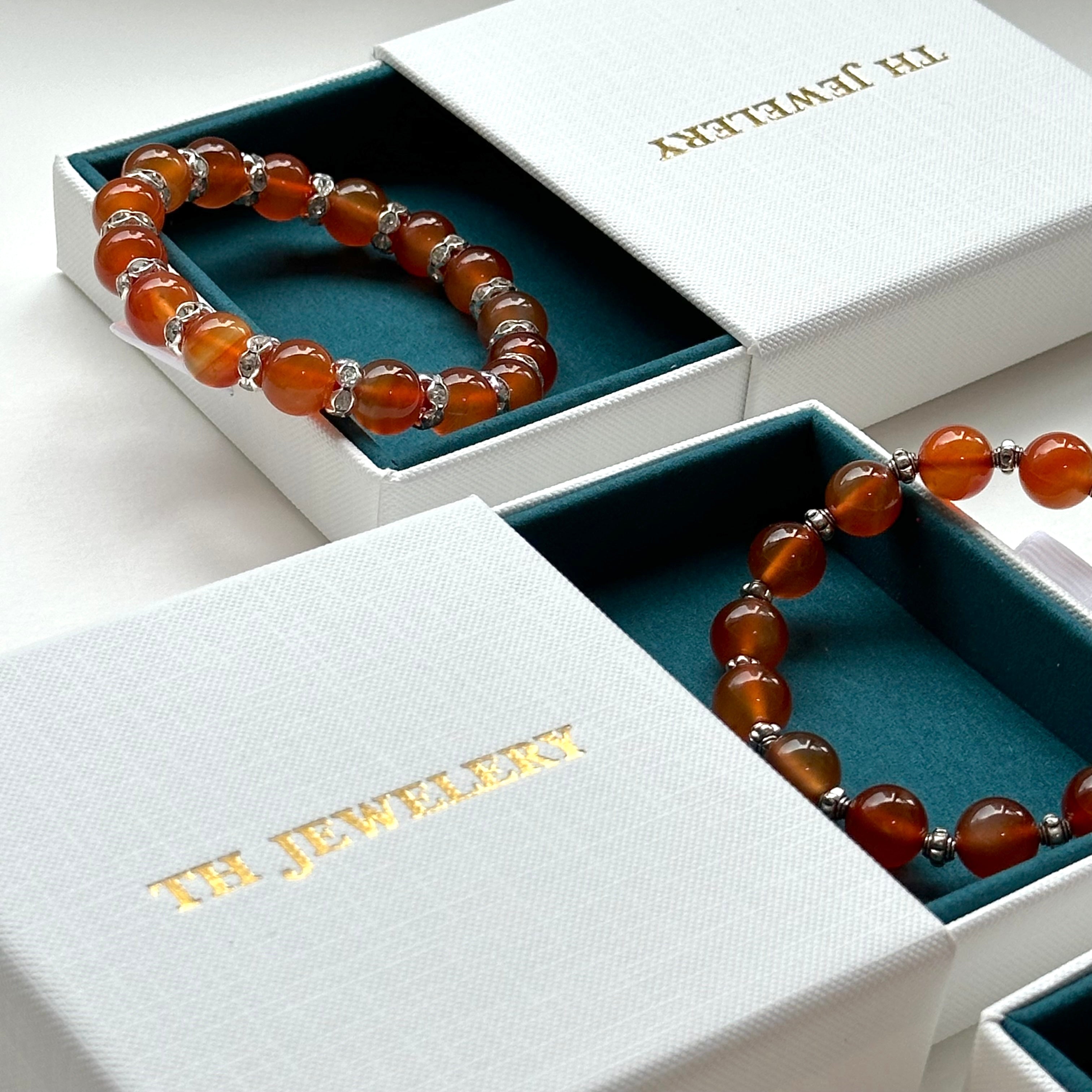 GS2【 7月誕生石 赤玉紅瑪瑙禮盒】精選三款銀飾手鏈手串