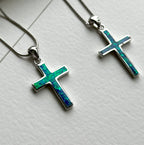 N11【十字紋 簡約銀飾品】澳寶925十字架頸鏈項鏈