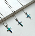 N11【十字紋 簡約銀飾品】澳寶925十字架頸鏈項鏈