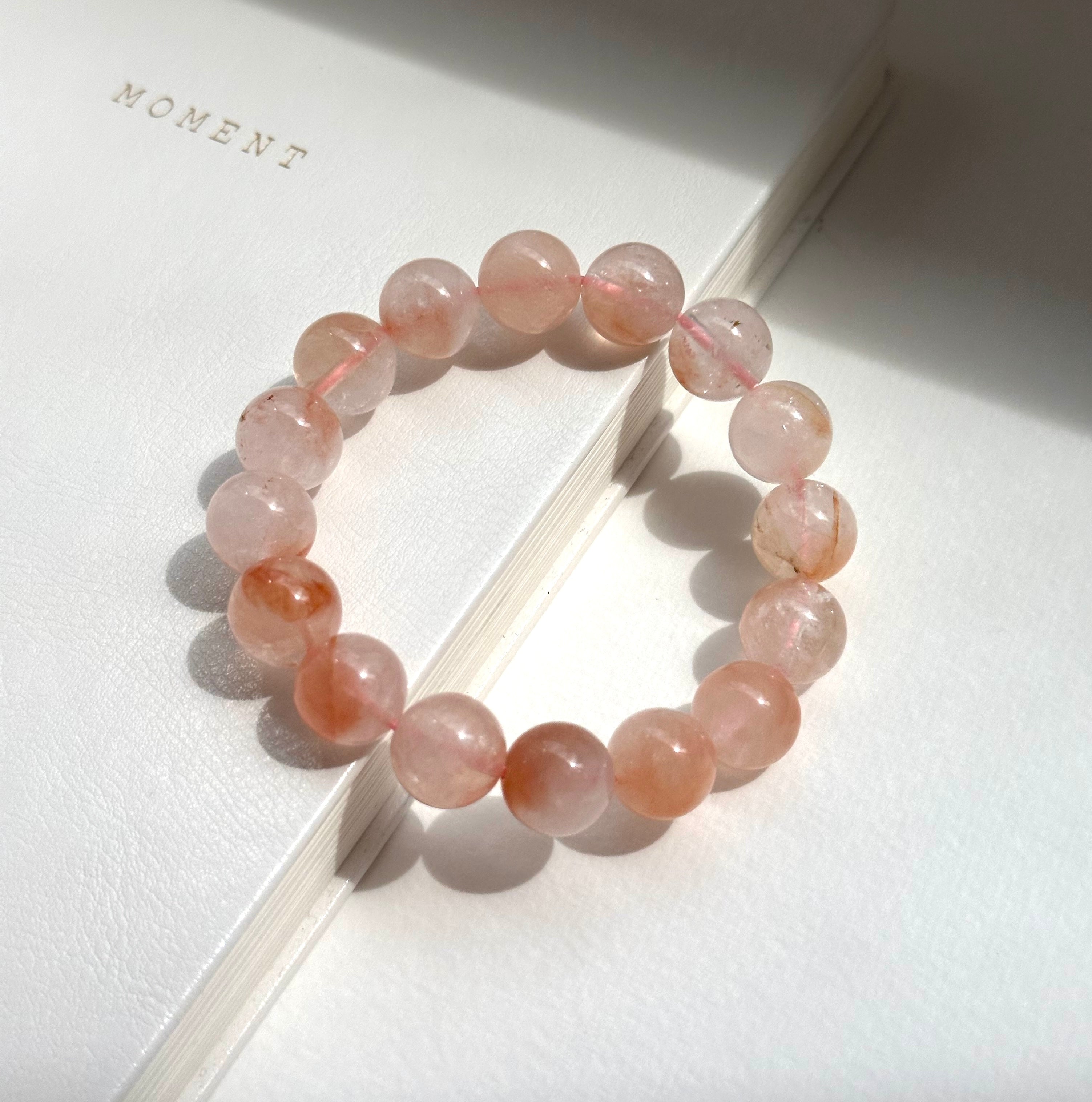 B55 紅兔毛純珠手鏈手串