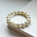 B57 White Mother-of-Pearl Horseshoe Shell Pearl Bracelet
