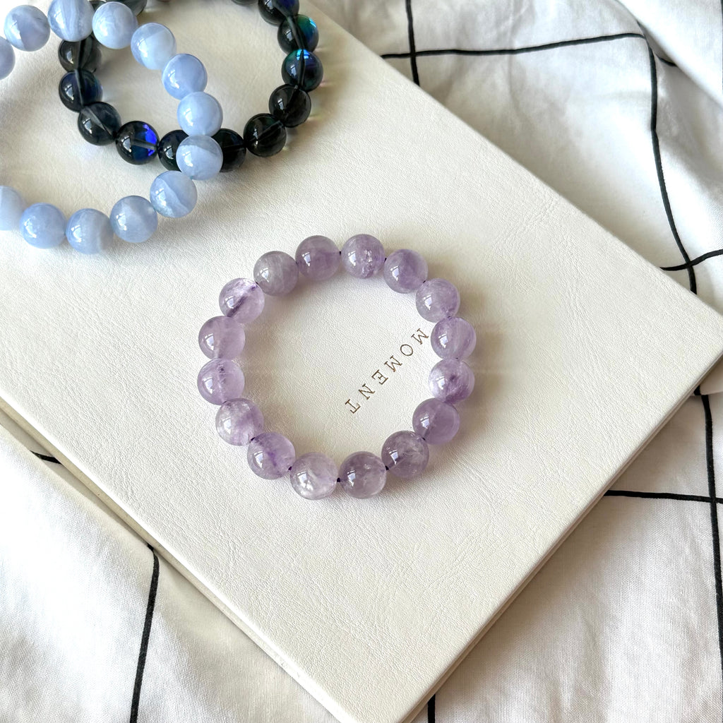 B59 Lavender Amethyst Pure Bead Bracelet