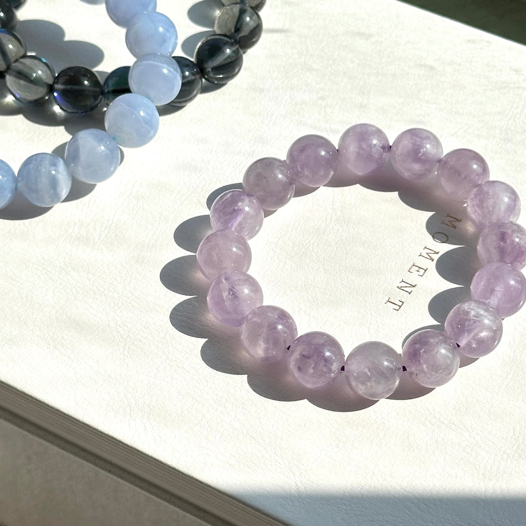 B59 Lavender Amethyst Pure Bead Bracelet
