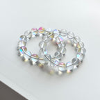 B51 [Blue Moon Glass] Moon Glass Stone Pure Bead Bracelet