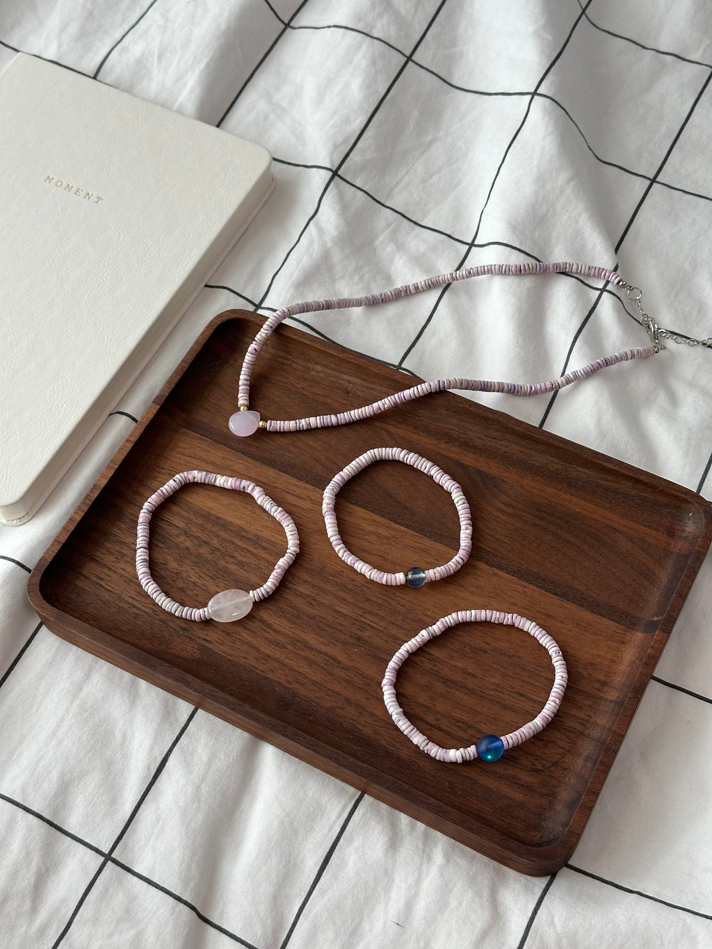 N21 [Shell] Peach Shell Agate Cloud Gold-plated Necklace Necklace Ocean Beach Summer Matching Soul