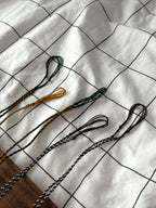 N91【復古】水滴半寶石壁玉|藏傳風|季節編織繩頸鏈項鏈 男女配飾 生日聖誕禮物