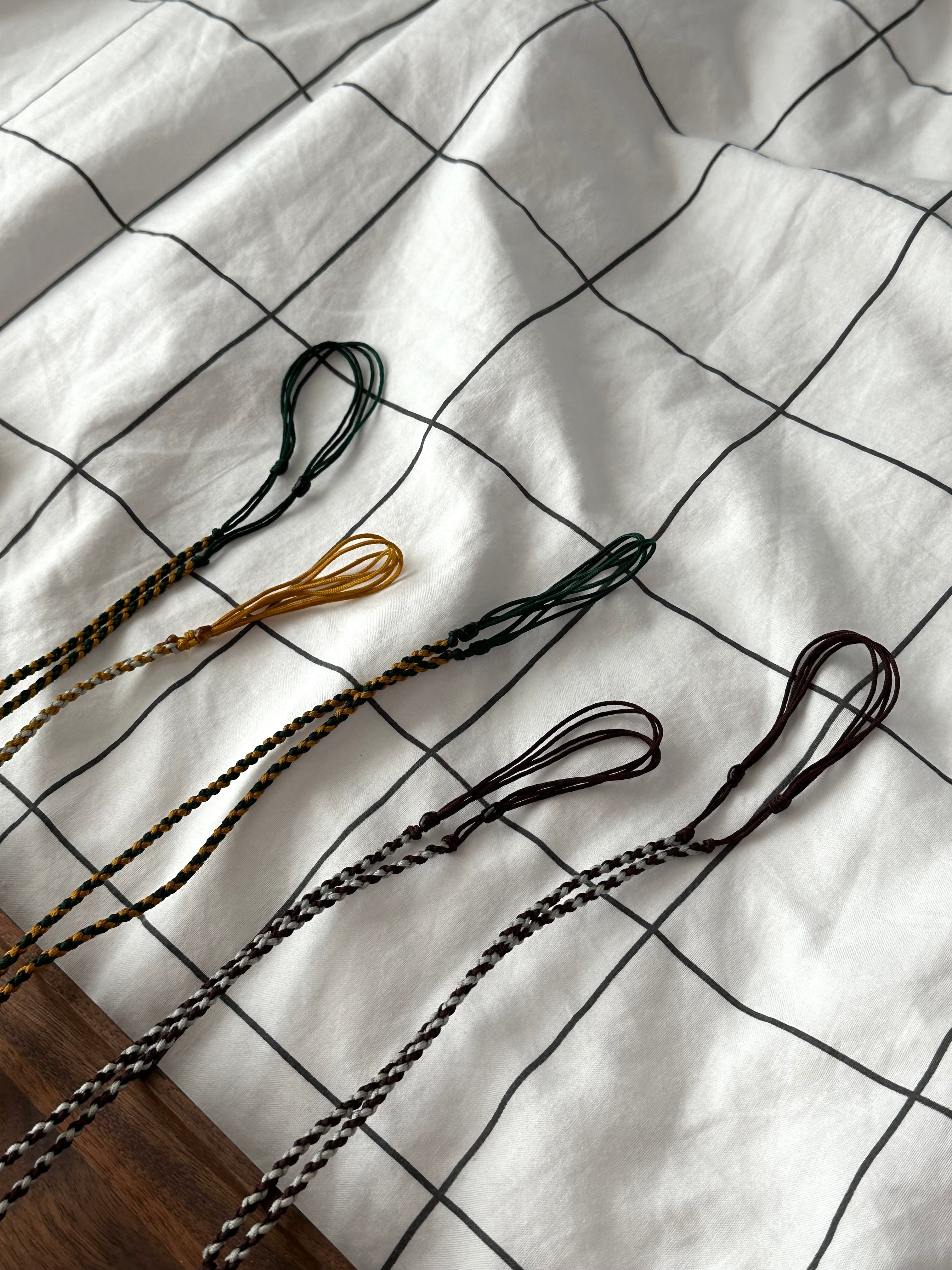 N91【復古】水滴半寶石壁玉|藏傳風|季節編織繩頸鏈項鏈 男女配飾 生日聖誕禮物