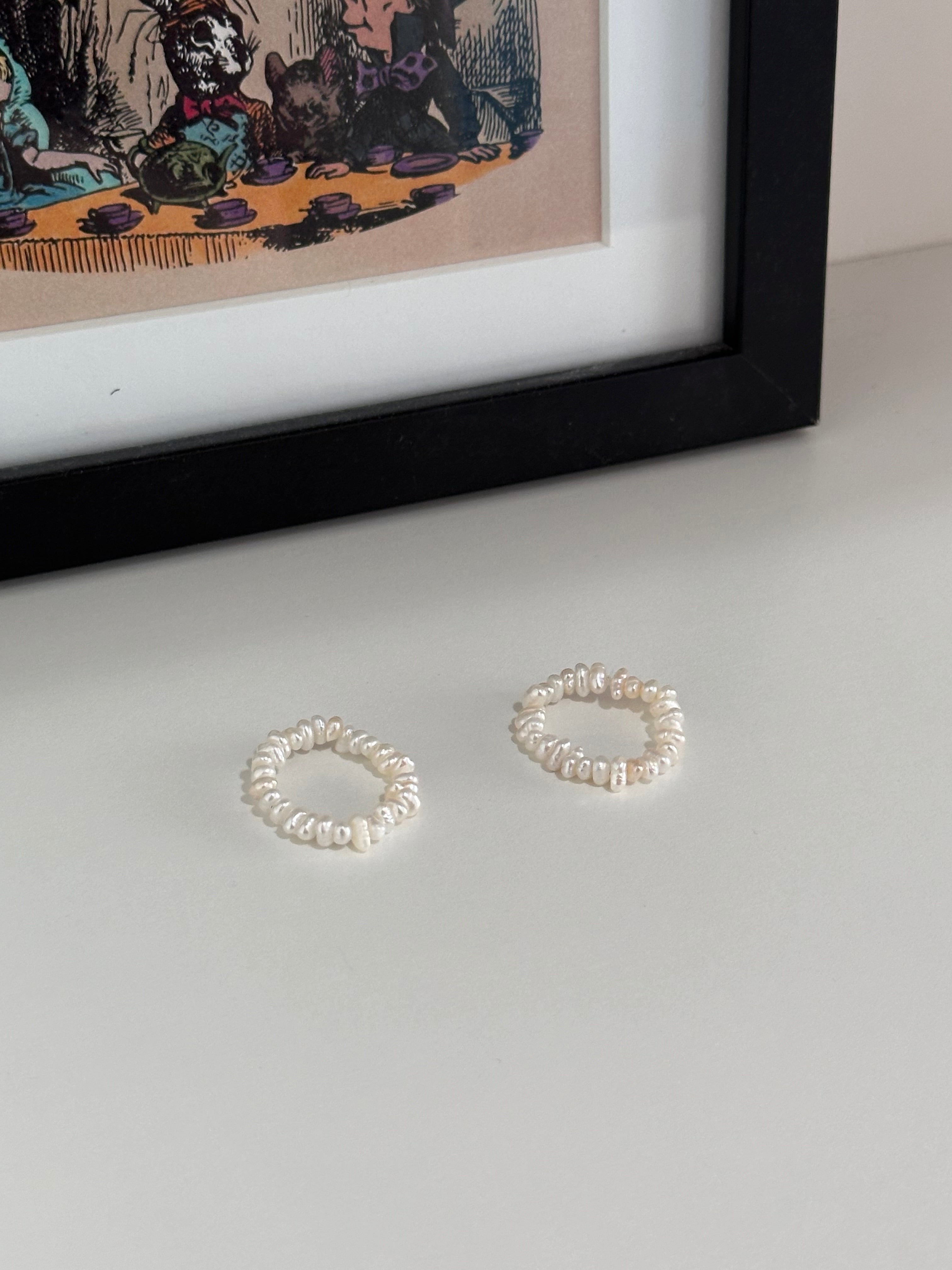 R31【珍珠戒指】經典簡約天然淡水珍珠戒指