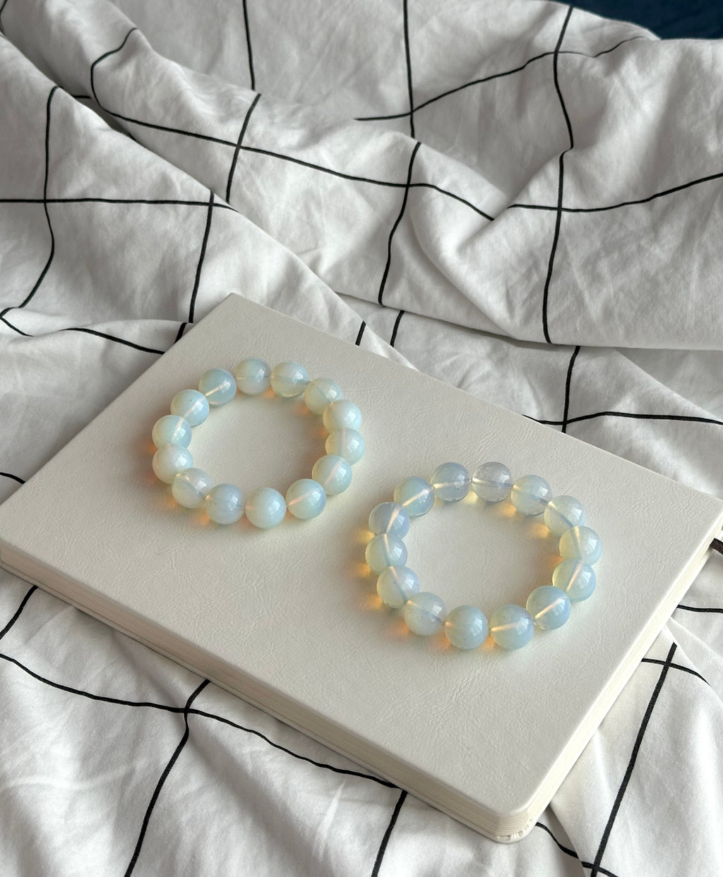 B34 【天秤天蠍座|10月】蛋白石純珠手鏈手串