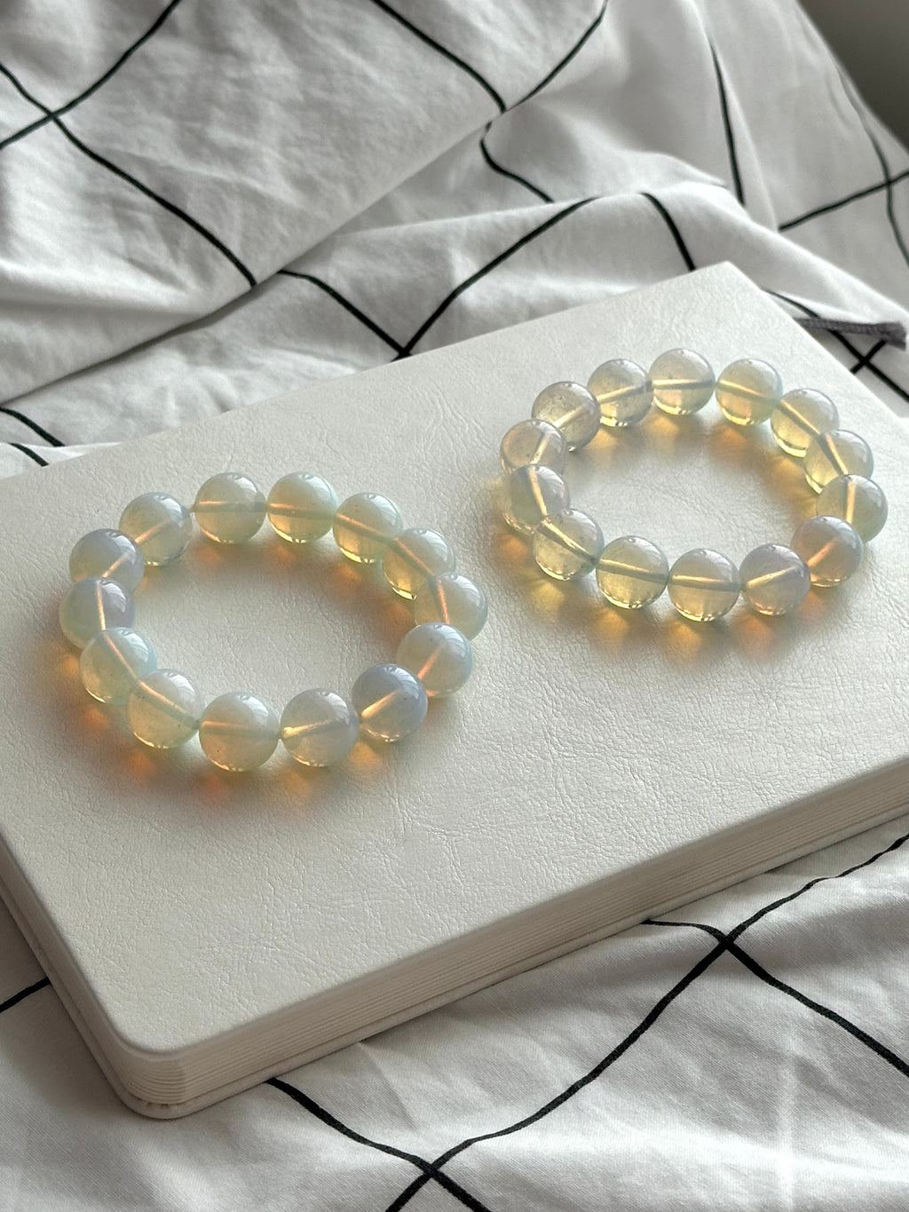 B34 【天秤天蠍座|10月】蛋白石純珠手鏈手串