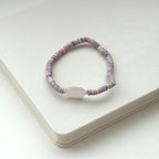 BS92 Lavender Seashell Glass Bracelet (Three Styles)