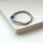 BS92 Lavender Seashell Glass Bracelet (Three Styles)