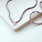 N21 [Shell] Peach Shell Agate Cloud Gold-plated Necklace Necklace Ocean Beach Summer Matching Soul