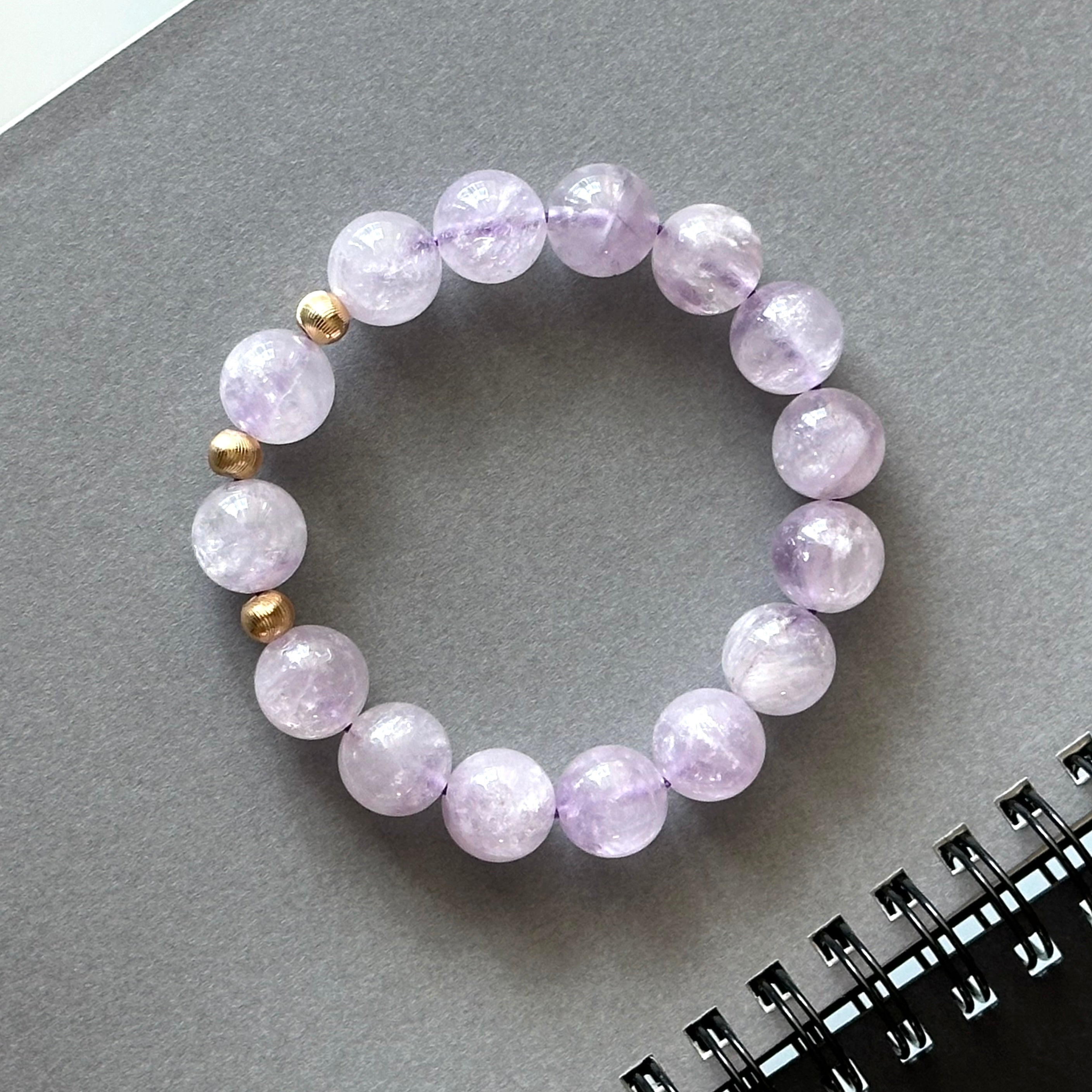 BS109 [Mixed Beads] Lavender Amethyst | 18k Gold Plated Bracelet