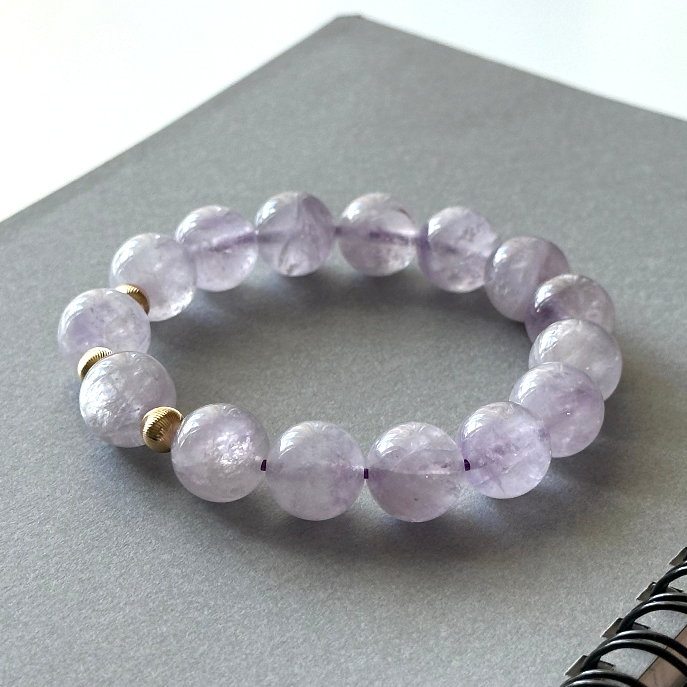 BS109 [Mixed Beads] Lavender Amethyst | 18k Gold Plated Bracelet
