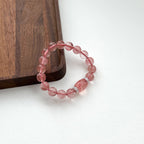 BS122 [Red Cherry Glass] Watermelon Glass Silver-plated Bracelet