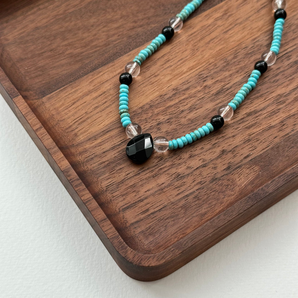 S4 [Gemstone Phone/Camera Hanging Chain/Lasso] Turquoise | White Crystal | Pear-Cut Black Agate Hanging Chain/Lasso