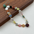 S5 [Gemstone Phone/Camera Pendant Chain/Lasso] Green Aventurine | Freshwater Pearl | Vintage | Teardrop Faceted Glass Gold Plated Pendant Rope