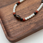 S3 【Gemstone Phone/Camera Nail Chain/Lasso】Red Agate | Black Agate | Imitation Pearl | Marquise-Shaped Smoky Quartz Nail Chain