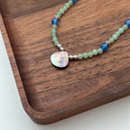 S8 [Gemstone Phone/Camera Hanging Chain/Lane] Green Aventurine | Blue Agate | Imitation Pearl | Teardrop Shell | Vintage Silver Plated Hanging Rope