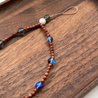 S9【寶石手機相機掛鏈掛繩】金砂石｜藍琉璃｜仿珍珠｜水滴貝殼｜簡約鍍金掛繩吊繩