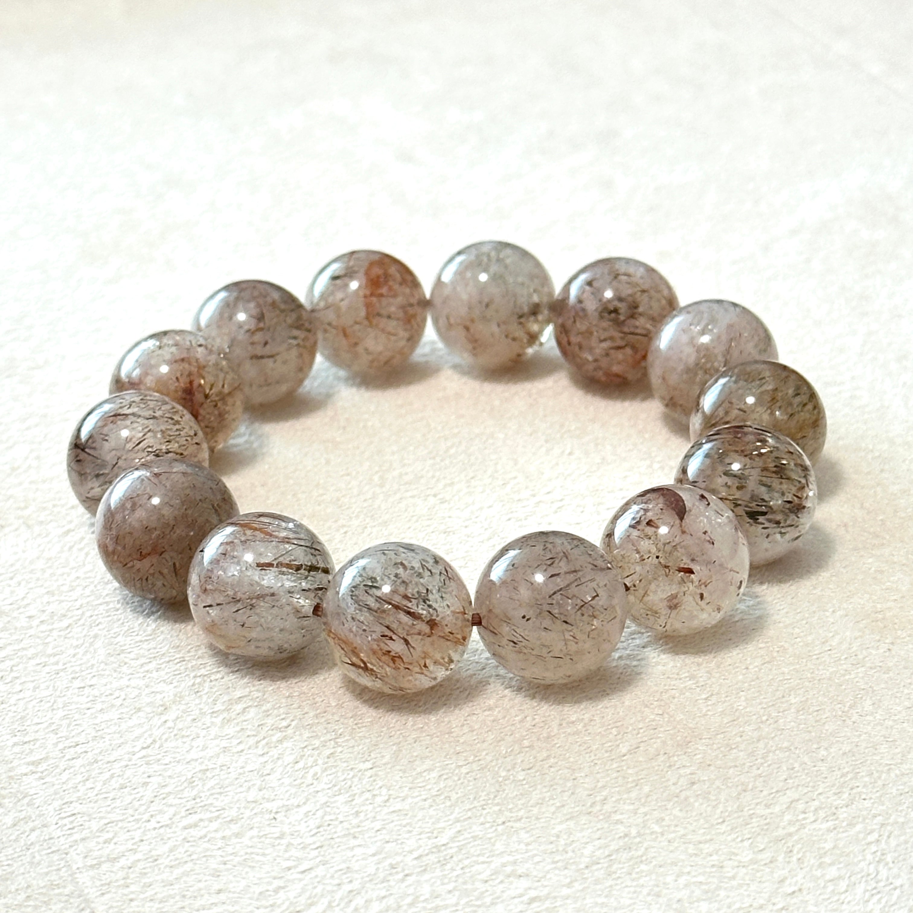 B90 紅髮白超級七純珠手鏈手串