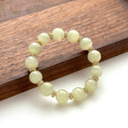 BS125 [Taurus Guardian Stone] Green Stone 18k Gold-plated Bracelet