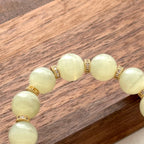 BS125 [Taurus Guardian Stone] Green Stone 18k Gold-plated Bracelet