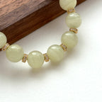 BS125 [Taurus Guardian Stone] Green Stone 18k Gold-plated Bracelet