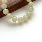 BS129 [Taurus Guardian Stone] Green Stone Freshwater Pearl Bracelet