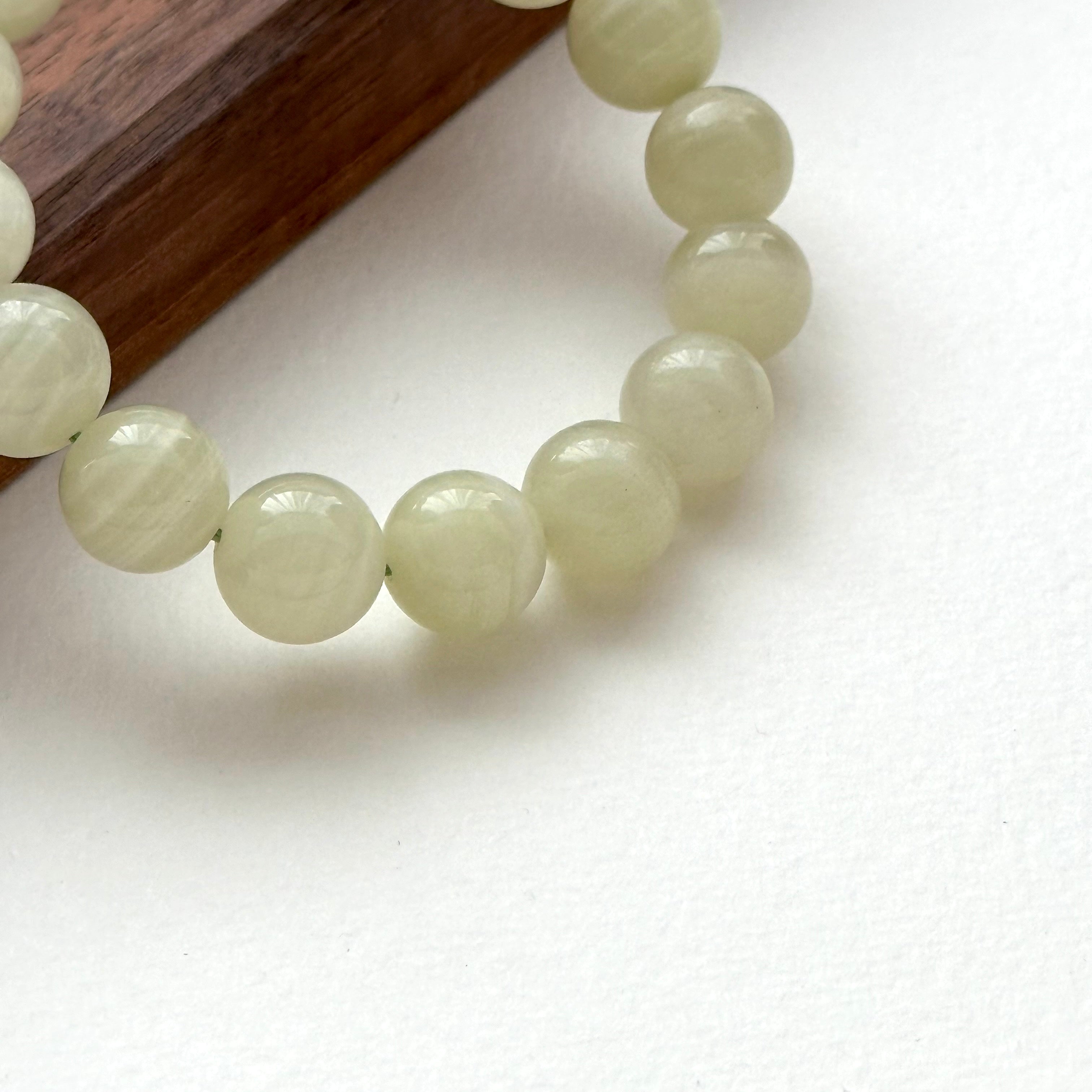 BS130 [Taurus Guardian Stone] Green Vein Stone Green Agate Bracelet