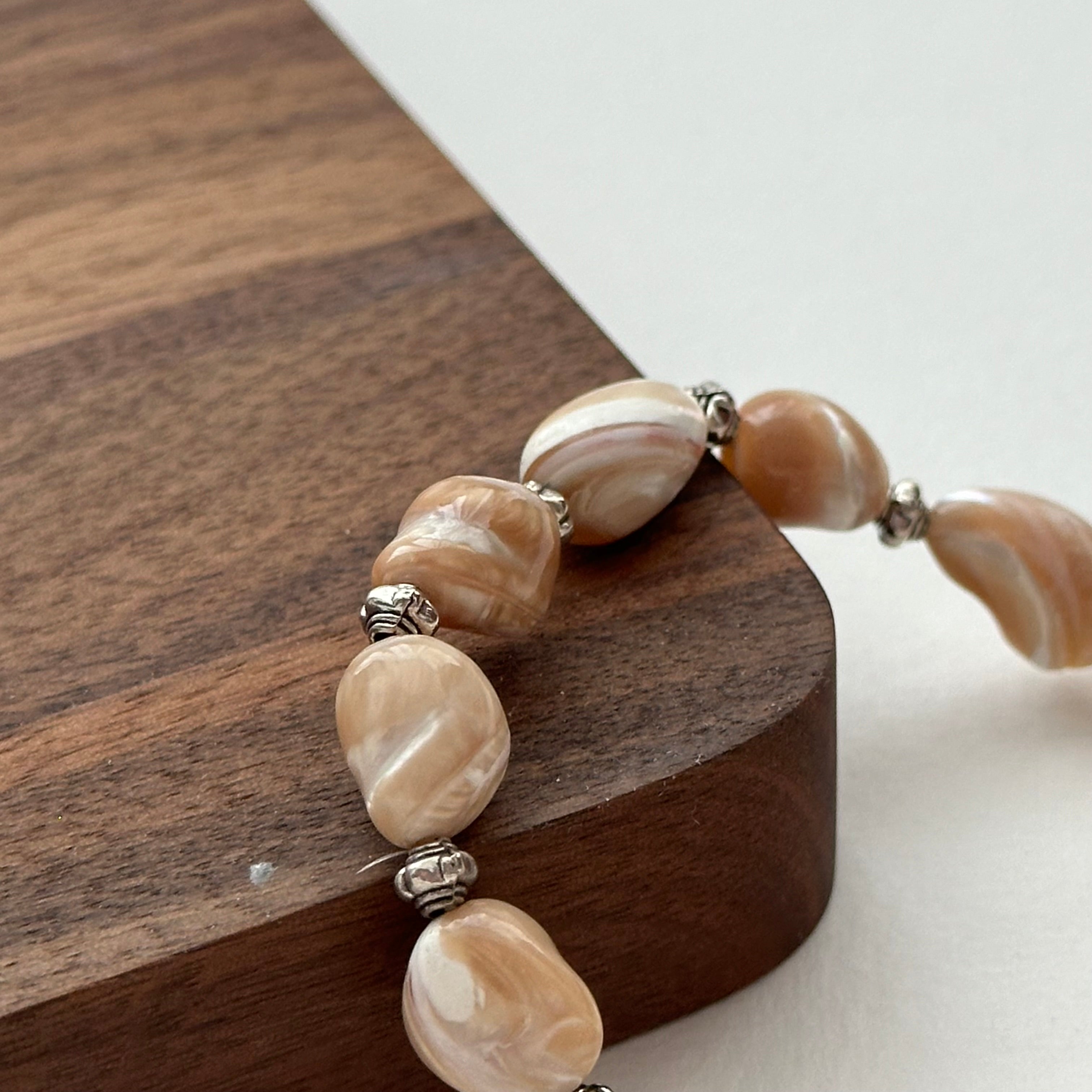 BS131 [Drifting Memories] Shell Retro Silver-plated Bracelet