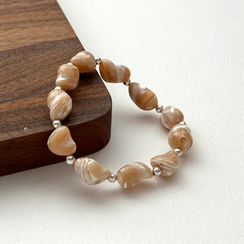 BS134 [Drifting Memories] Shell Simple Silver-plated Bracelet