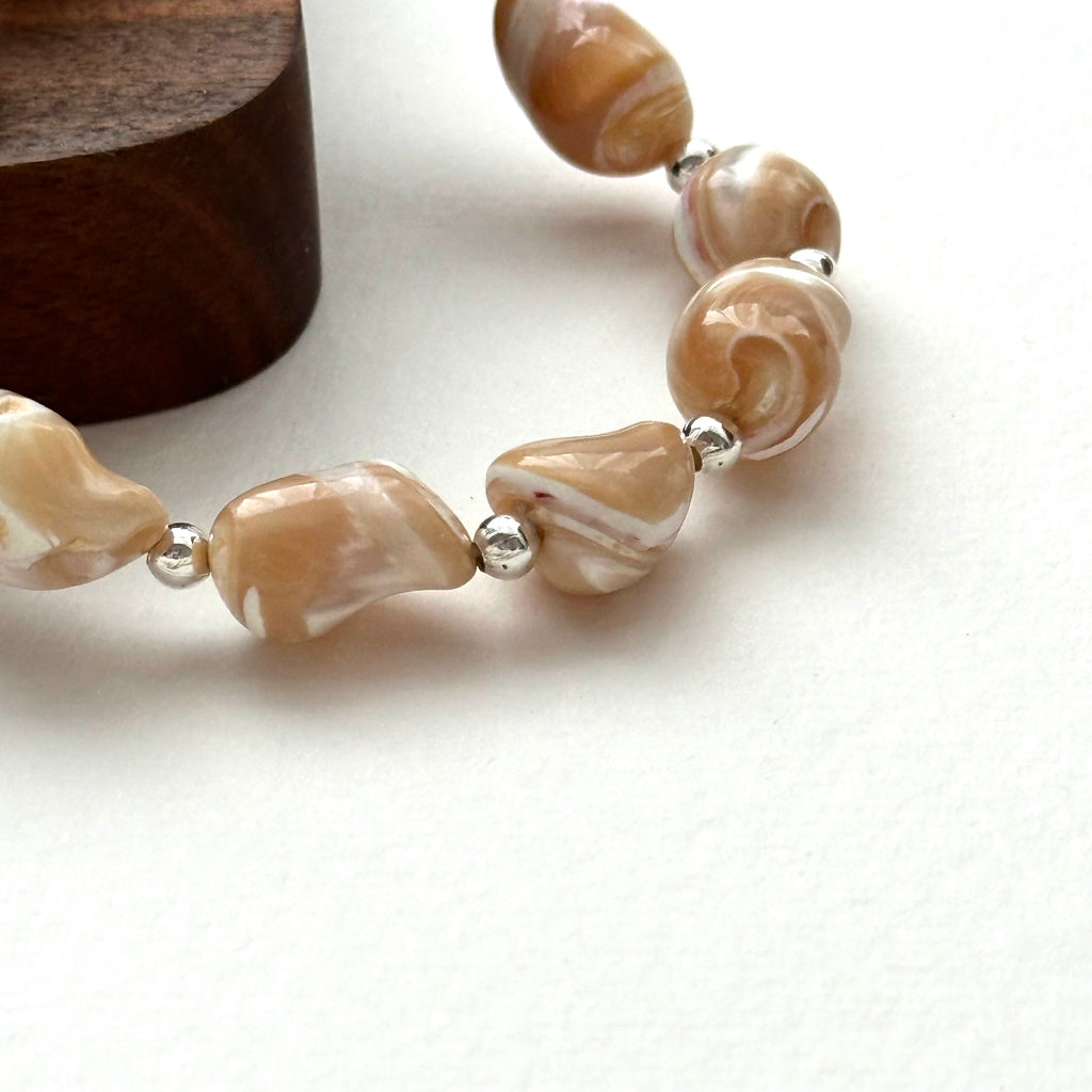 BS134 [Drifting Memories] Shell Simple Silver-plated Bracelet